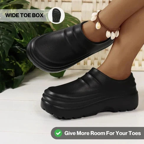 NursePro 12-timmars arbetsskor – Inbyggt fotvalvsstöd för plantar fasciit, bred tåbox, halkfria