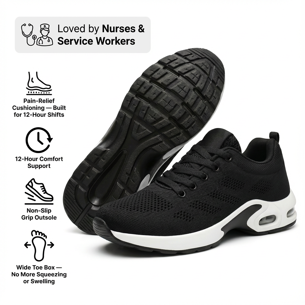 Orthora Pro – 12-timmars arbetsskor för lindring av häl- och plantarfasciit (Unisex)