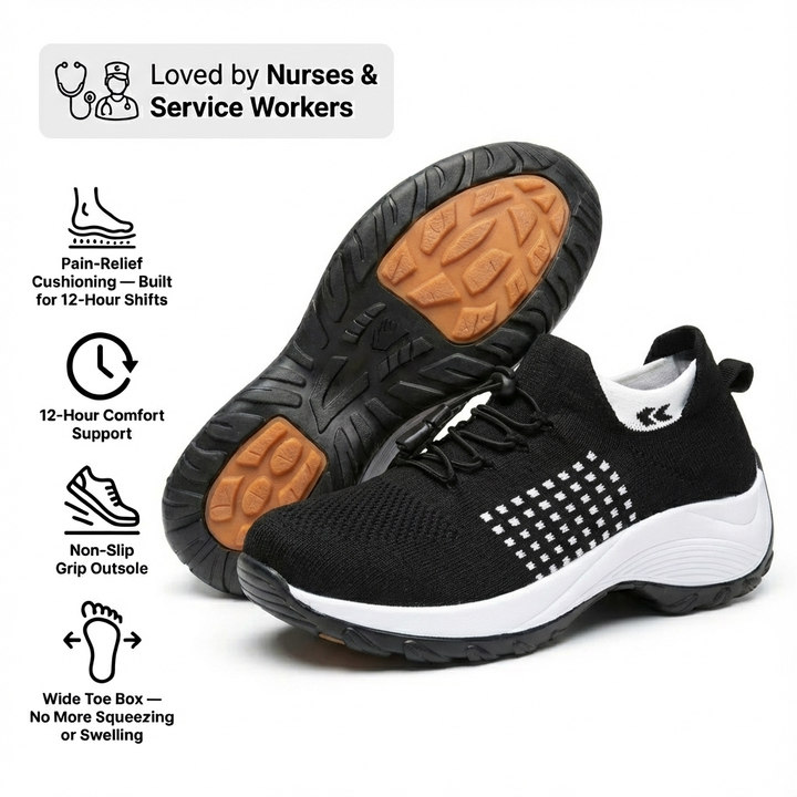 ShiftPro – 12-timmars bekväma skor för lindring av häl- och plantarfasciit (BOGO)